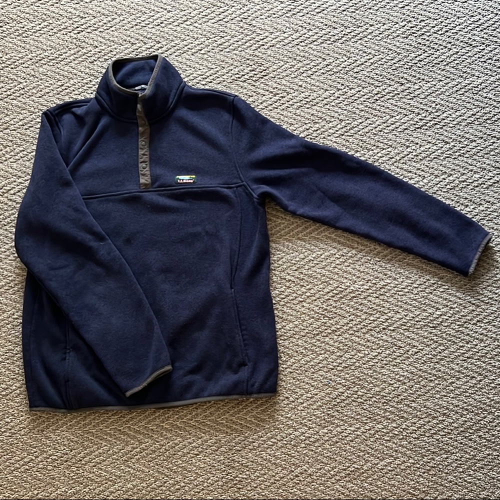 LL Bean Navy Blue Sweater Fleece